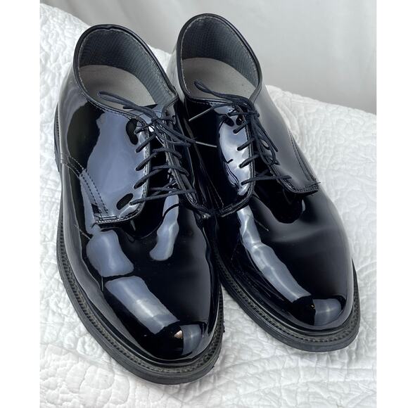 Capp Men's Size 12.5 Black Patton Lace Up Formal Dress Marching Wedding Shoes - Picture 1 of 12